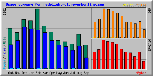 Usage summary for psdelightful.reverbonline.com